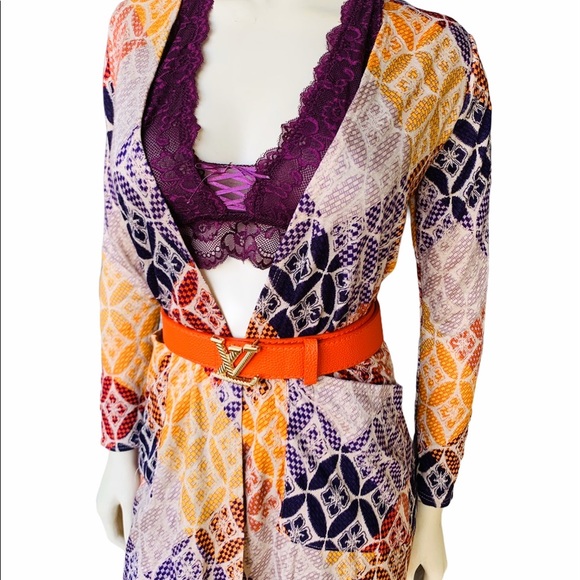 LuLaRoe Sara Long Duster Open Front Cardigan Top - Picture 8 of 9